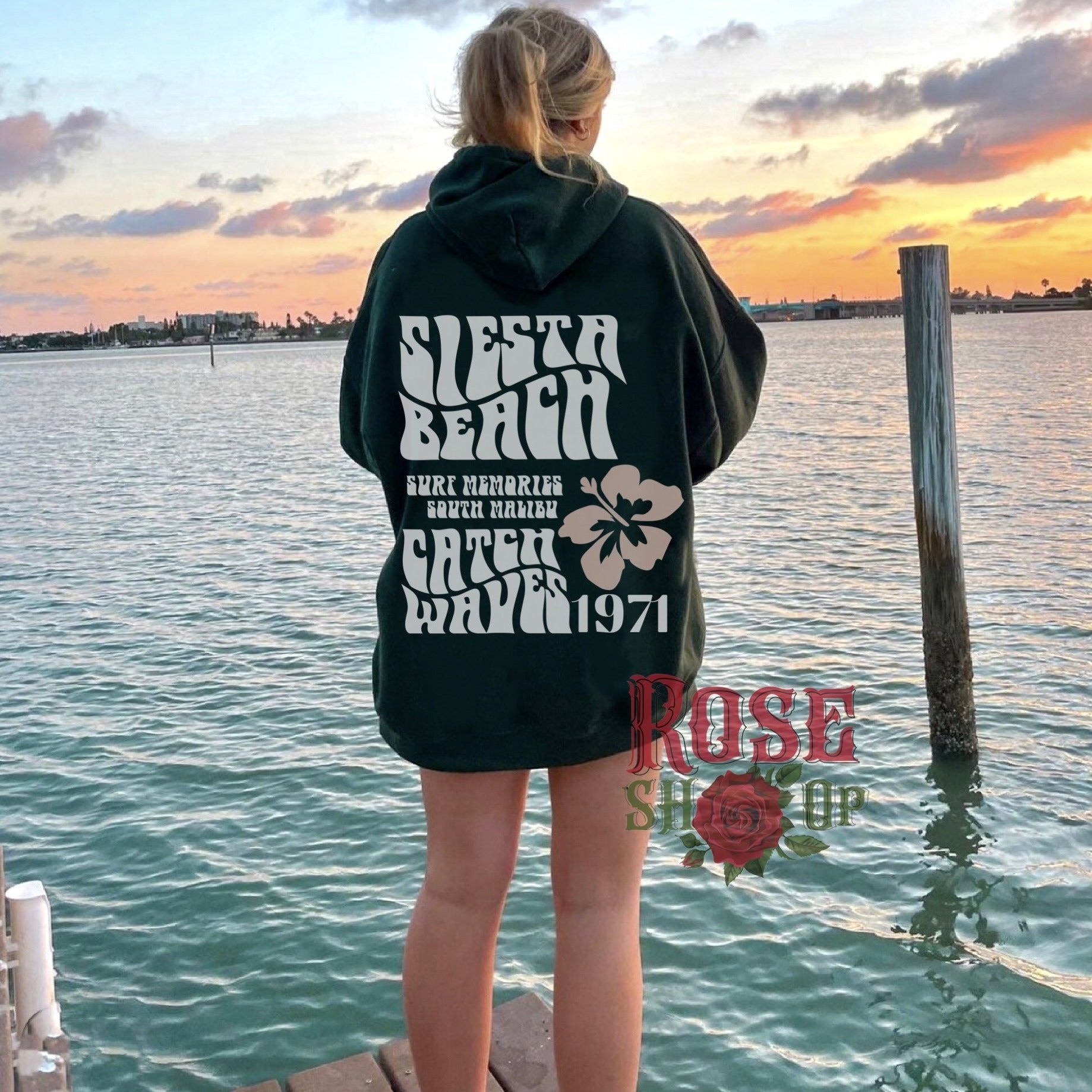 CheeryVibes It's A Good Day to Have A Good Day Hoodie- Siesta Beach- Aesthetic, Trendy Sweatshirt, Brown Hoodie, Green, Oversized, Vsco, Tumblr