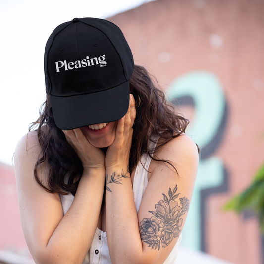 Pleasing Embroidered Hat - Black