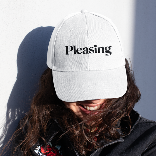 Pleasing Embroidered Hat - White