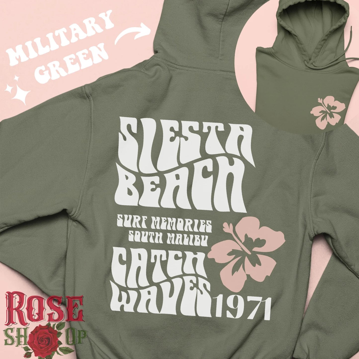 Siesta Beach Hoodie - Military Green